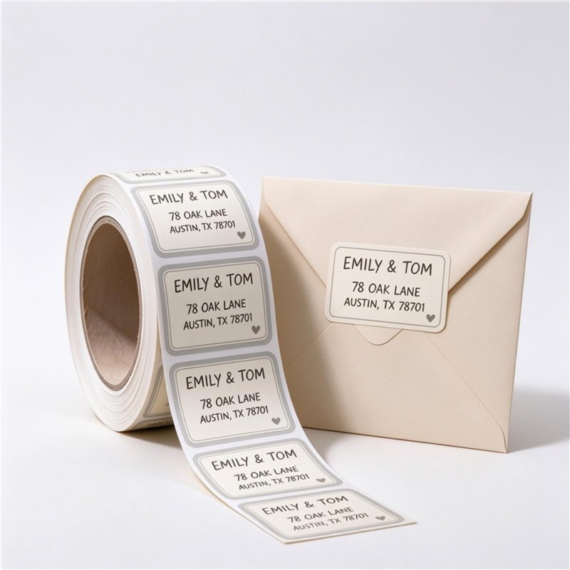 Custom printed return address and shipping mailing labels