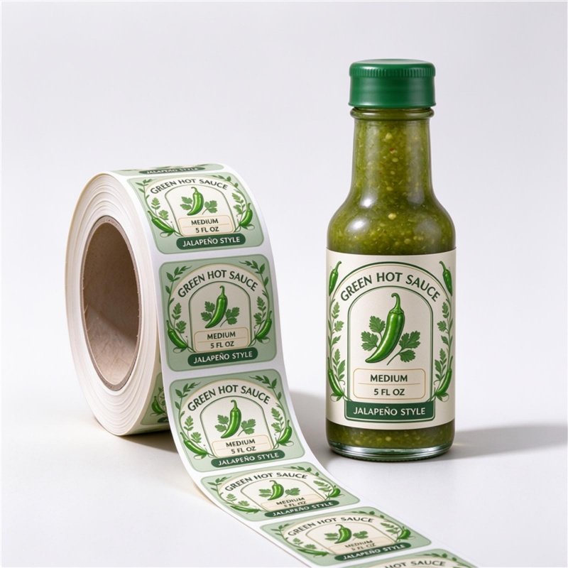 Custom clear waterproof printed labels for glass honey jars